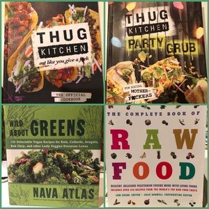 * FREE SHIPPING! * Vegan & Vegetarian Cookbooks - buy all 4 and save!  Like New!